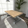 Hanah Home Mesa de Comedor Extensible Pino y Cromo